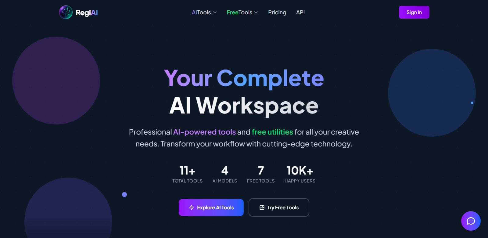 Regi AI screenshort