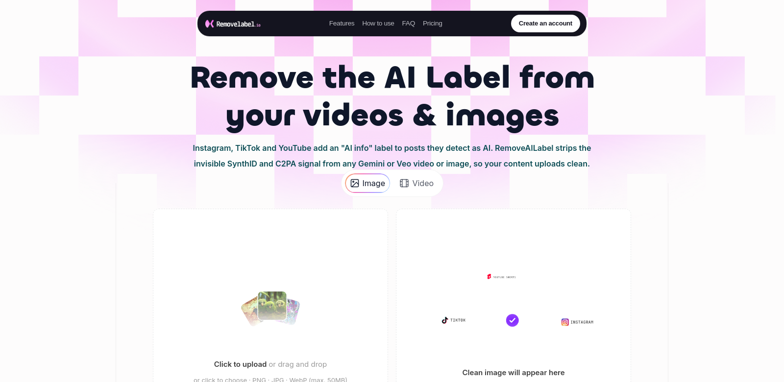 RemoveAILabel screenshot