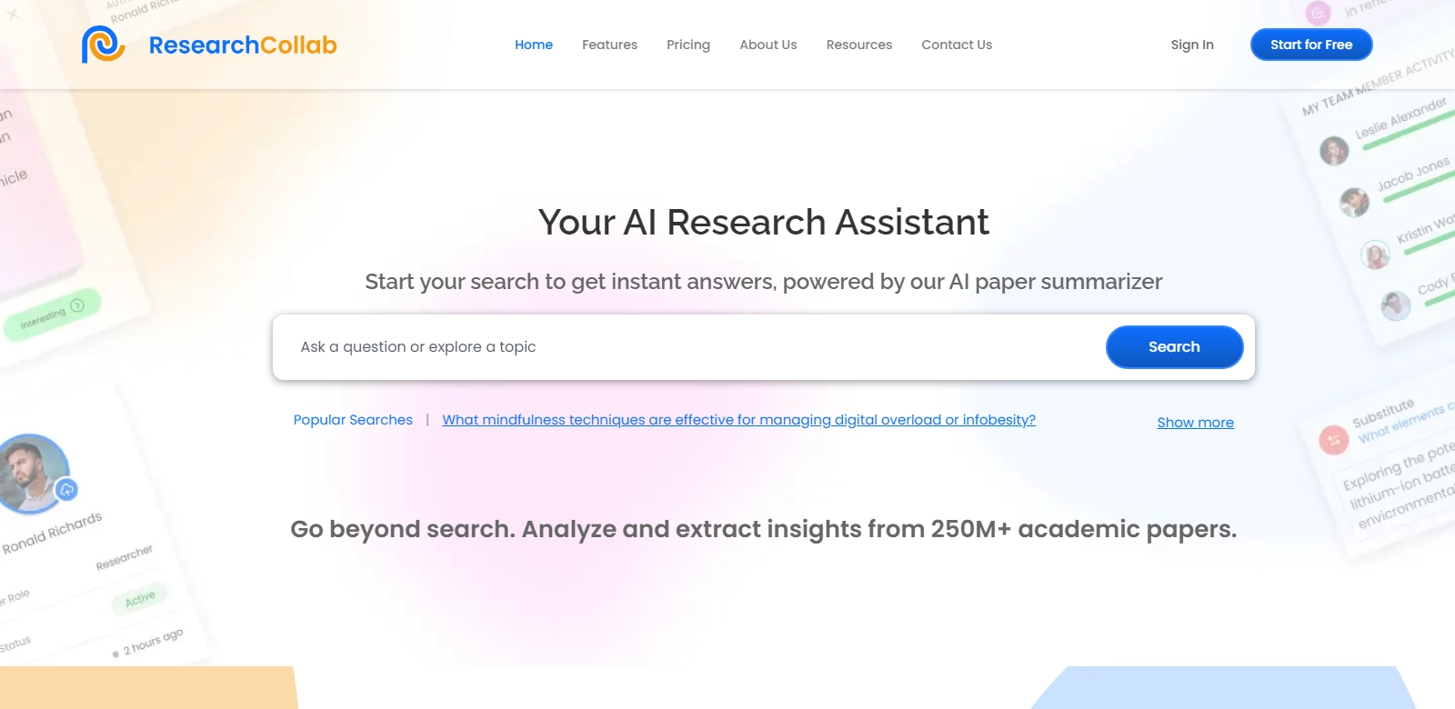ResearchCollab.ai screenshot