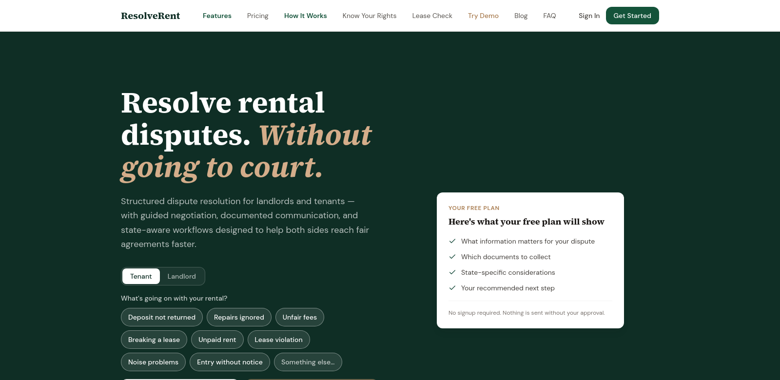 ResolveRent screenshot