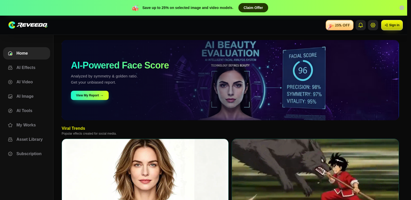 Reveedo screenshot