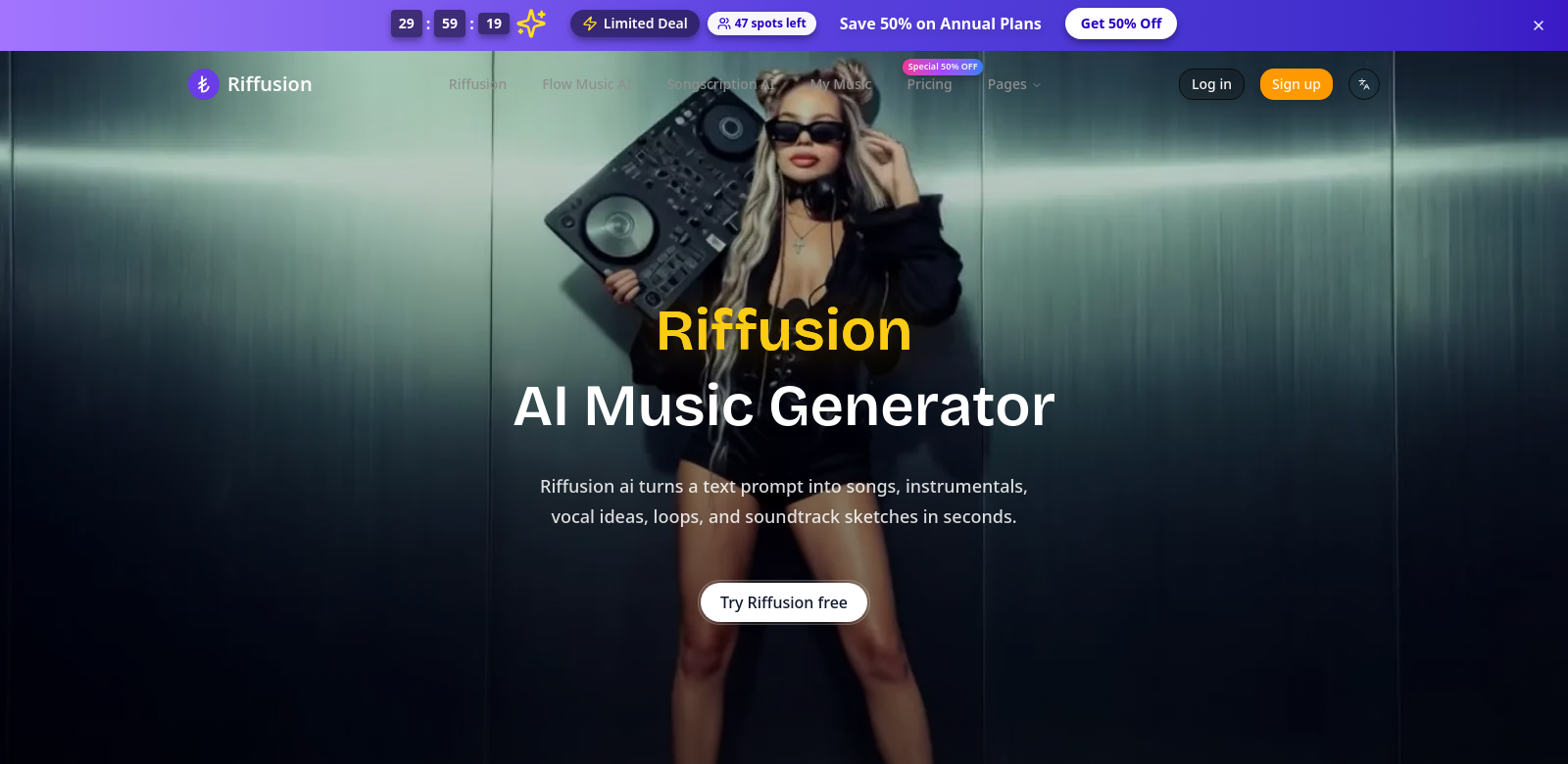 Riffusion screenshot