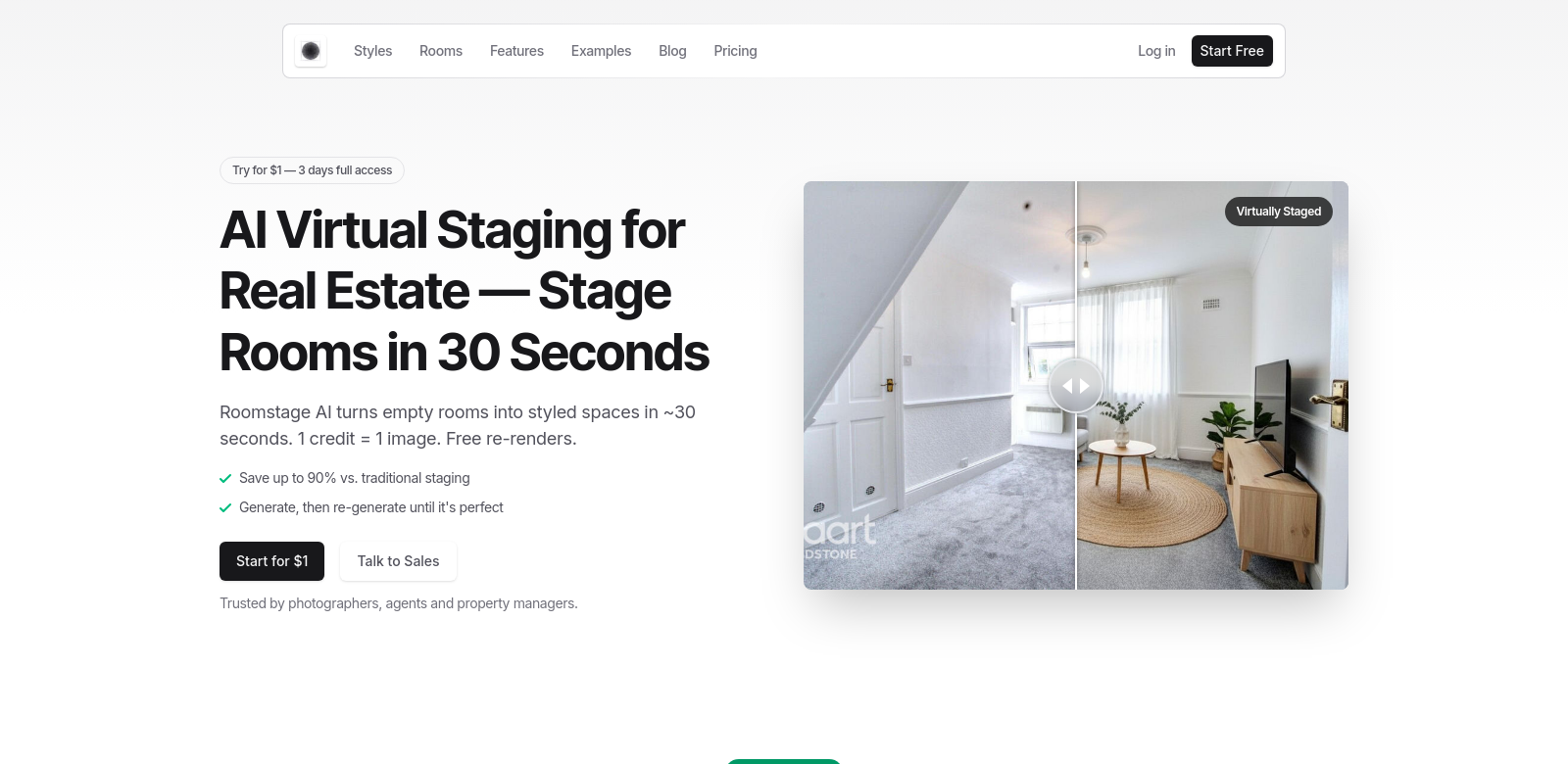 Roomstage AI screenshot