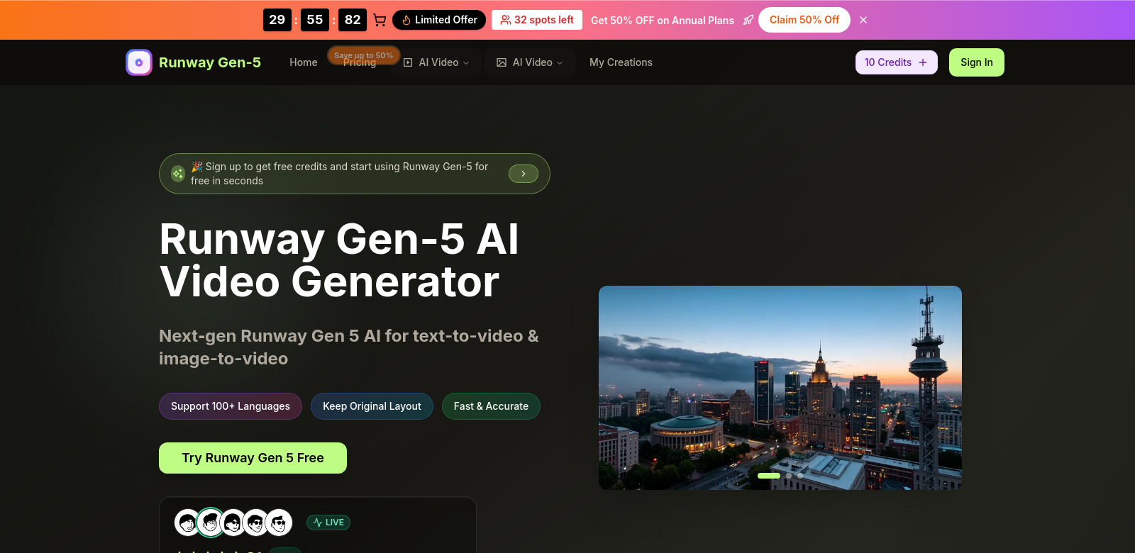 runway gen video screenshot