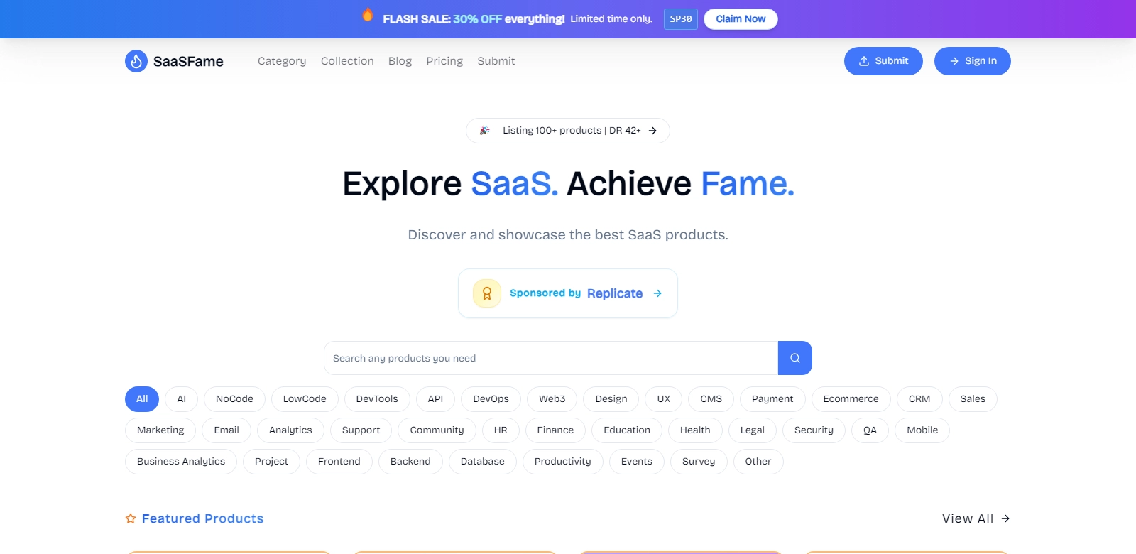 SaaSFame screenshort