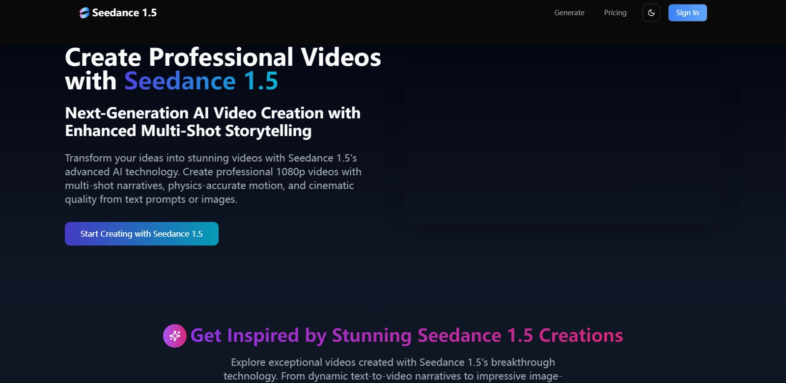 Seedance 1.5 screenshort