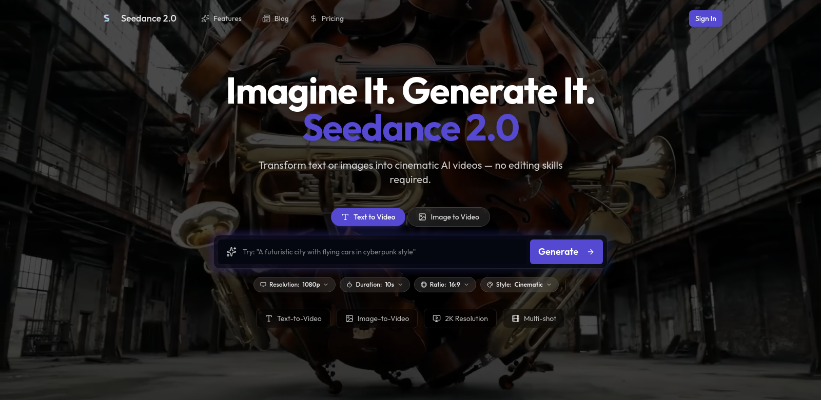 Seedance 2.0 screenshot
