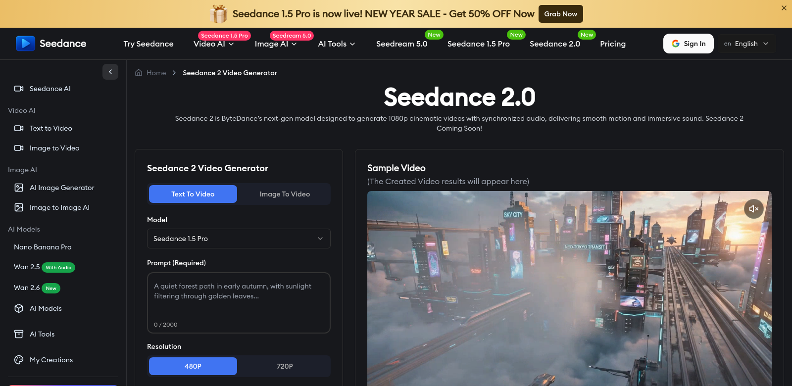 Seedance 2.0 screenshot