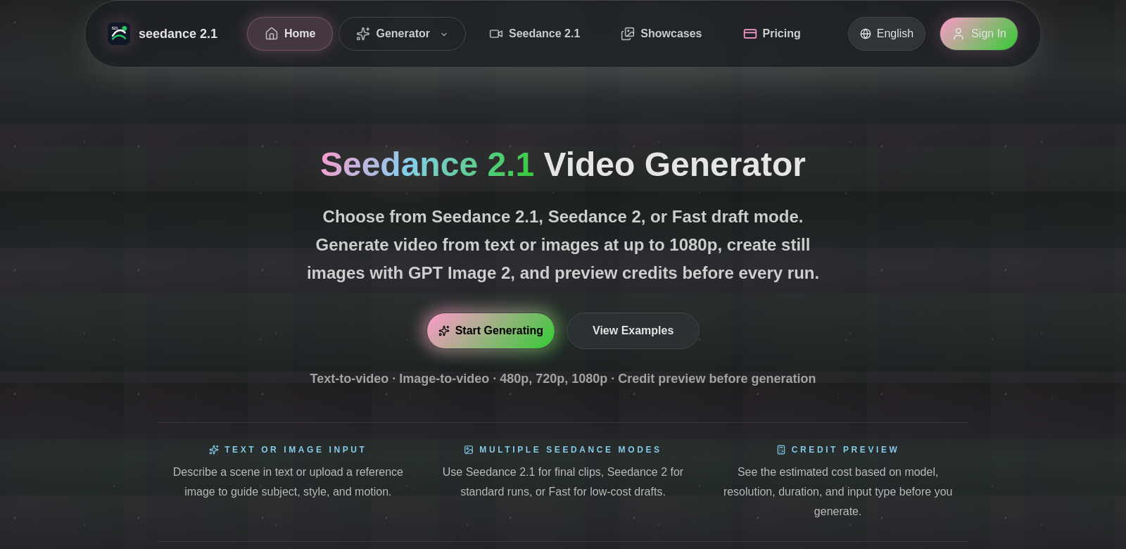 seedance 2.1 screenshot