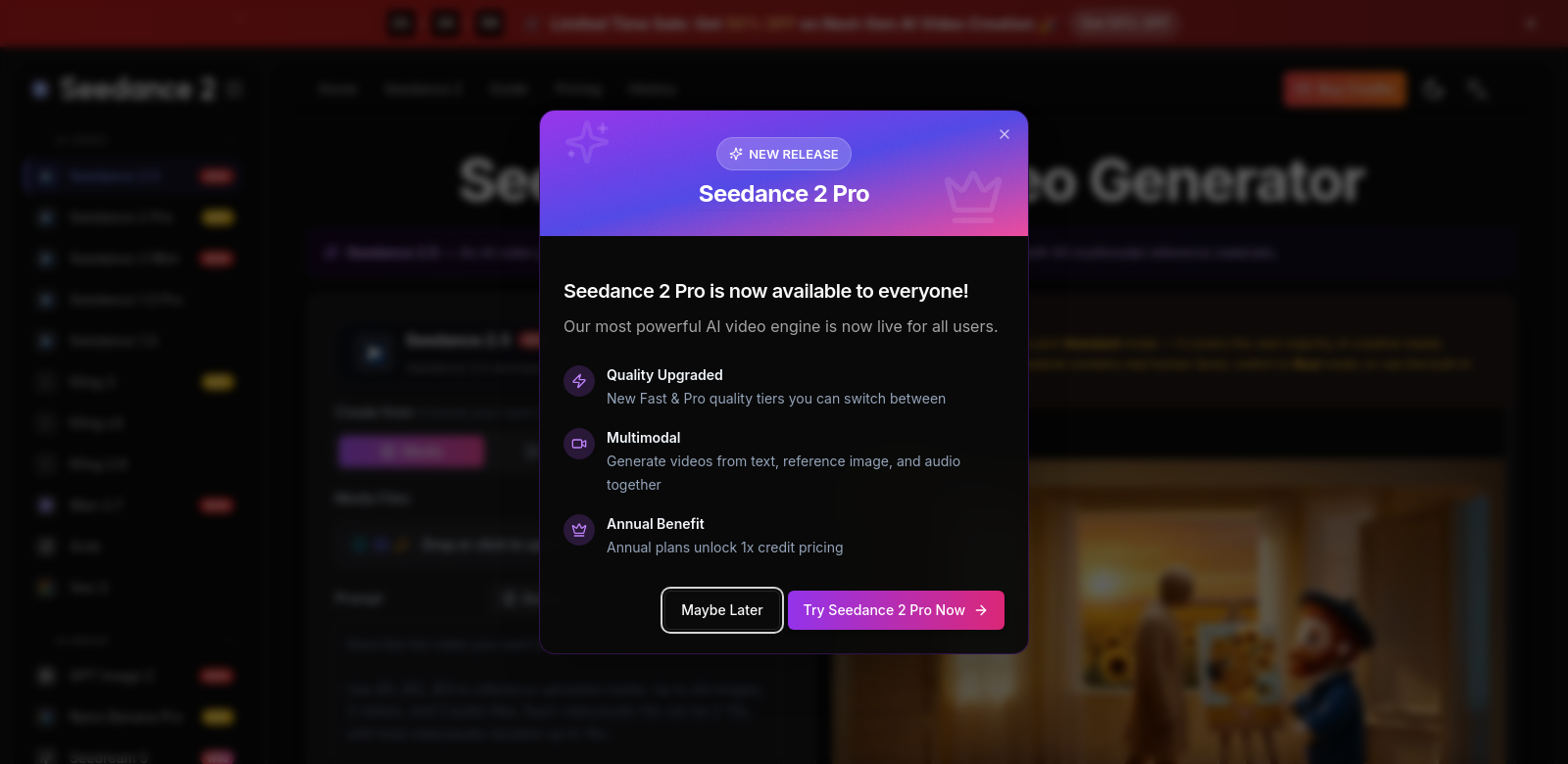 Seedance 2.5 AI Video Generator screenshot