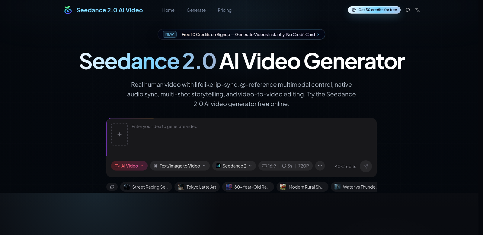 Seedance 2 AI Video Generator screenshot