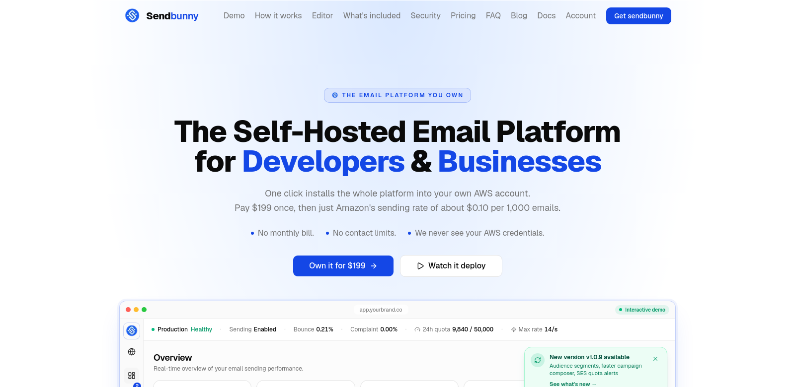 Sendbunny screenshot