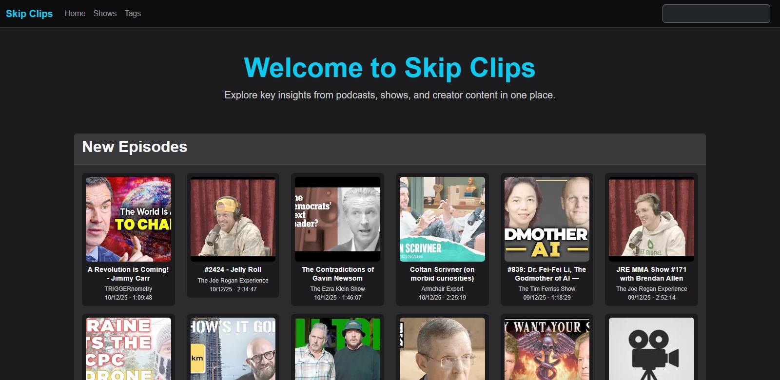 Skipclips screenshort