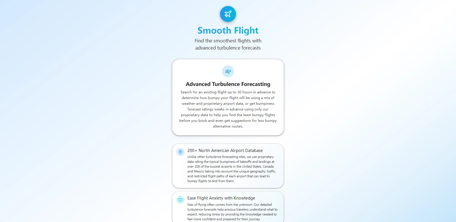 Smooth Flight App screenshot