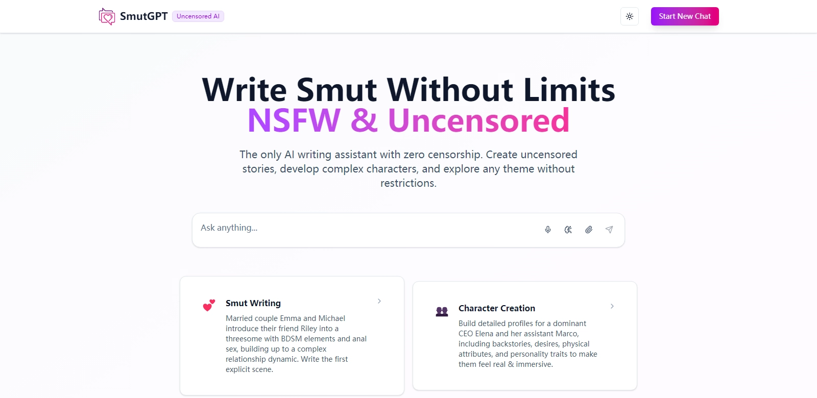 SmutGPT screenshort