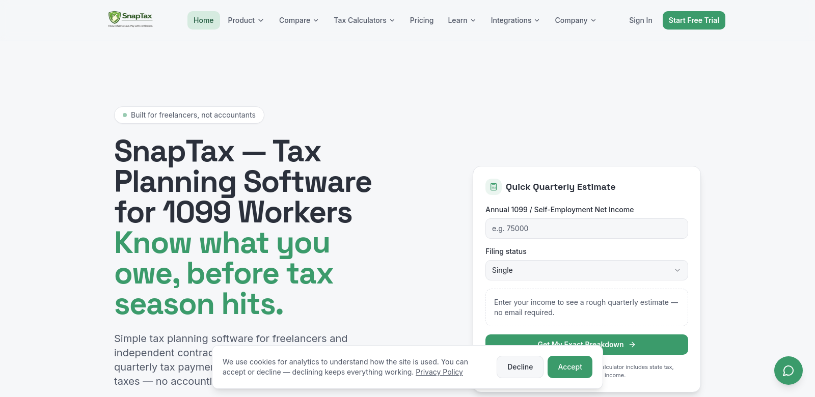 SnapTax screenshot