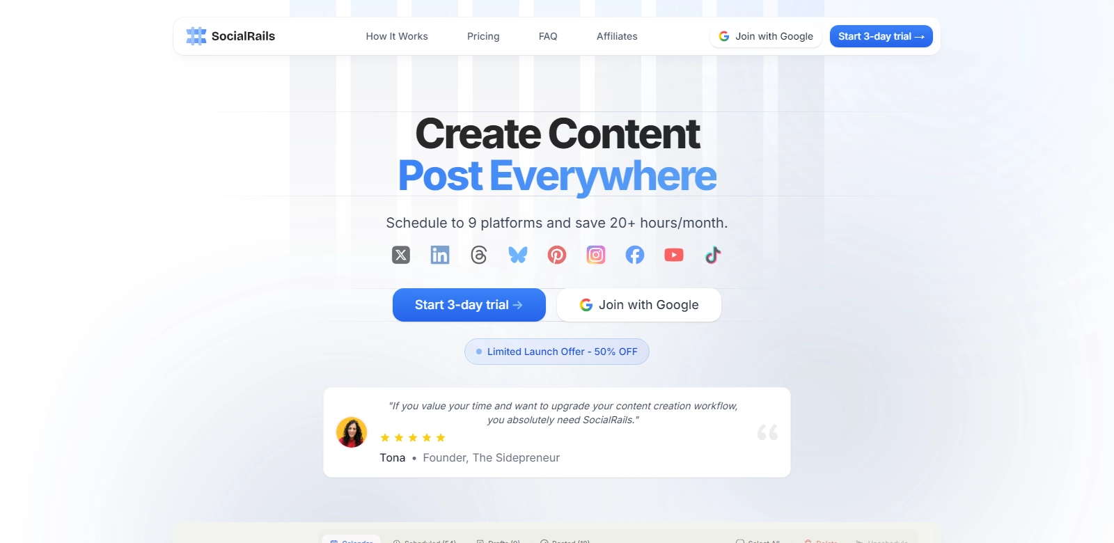 SocialRails screenshot