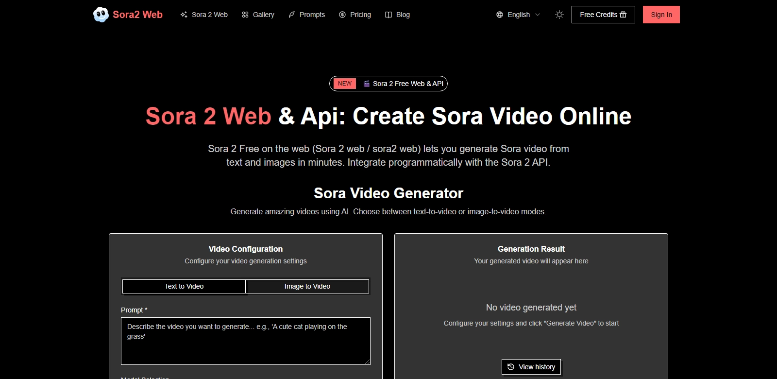 sora 2 web screenshort