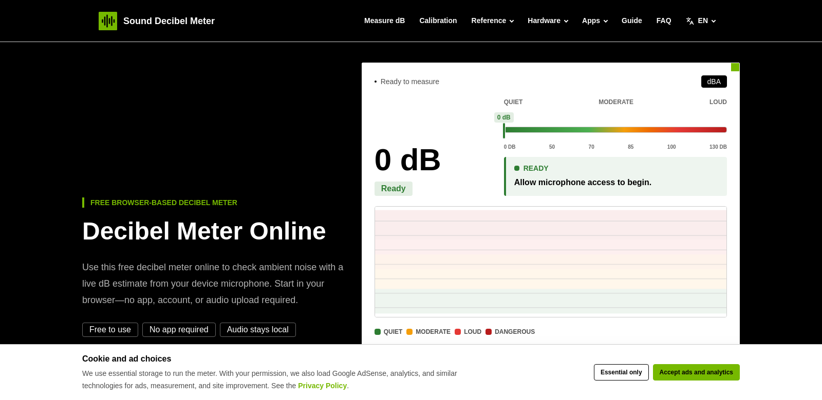 sound decibel meter screenshot