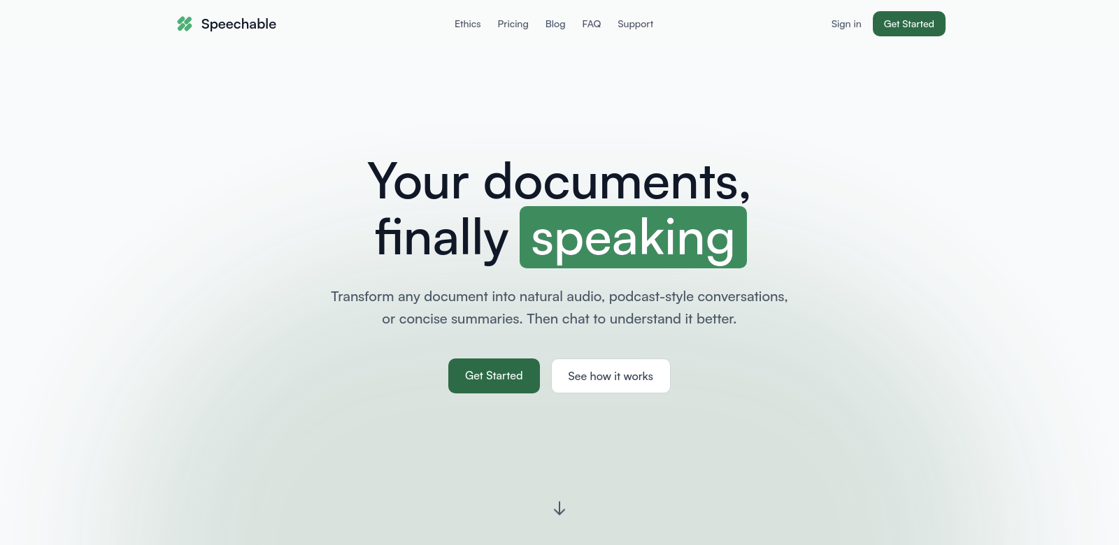 Speechable screenshot