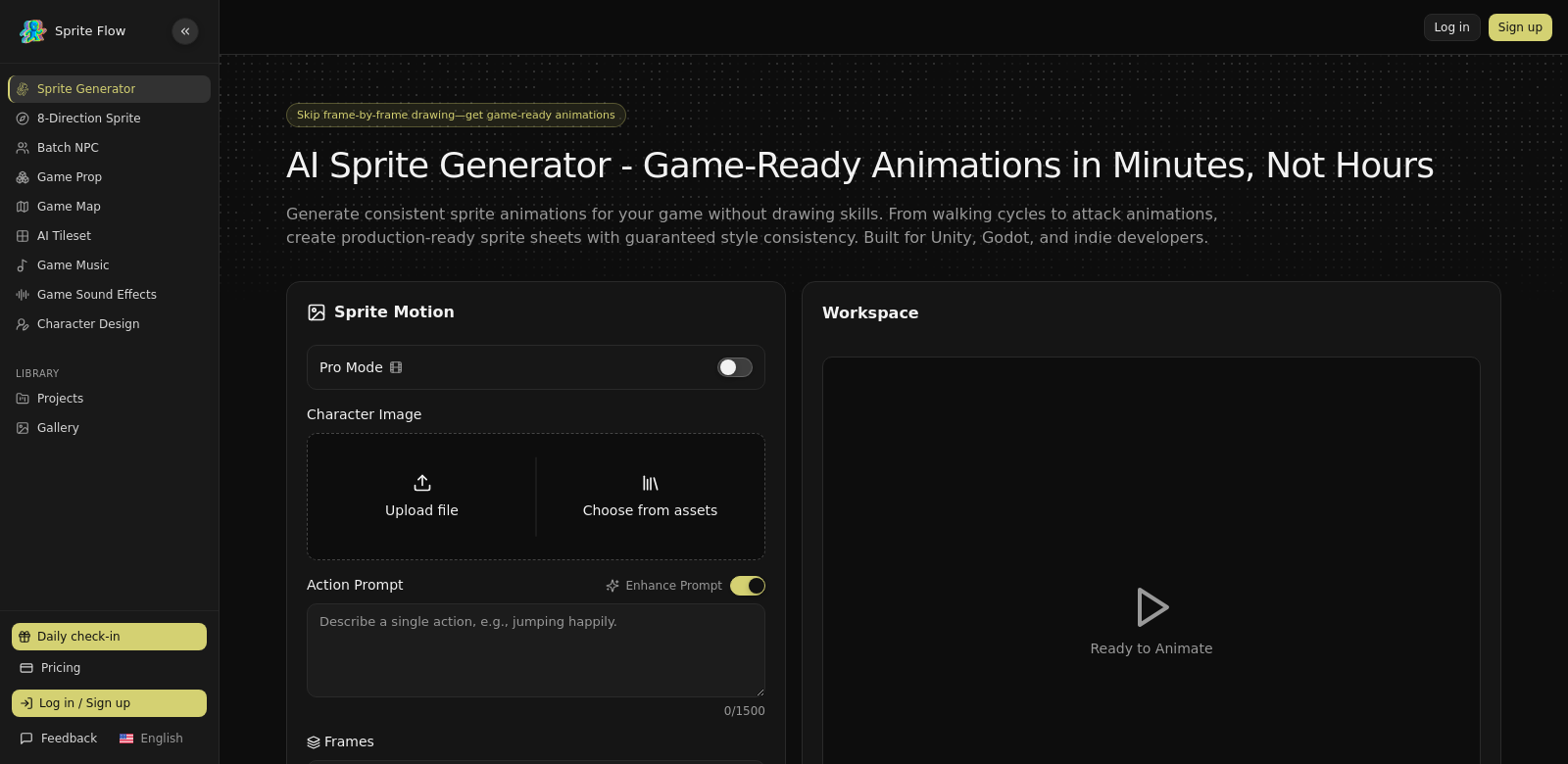 SpriteFlow screenshot