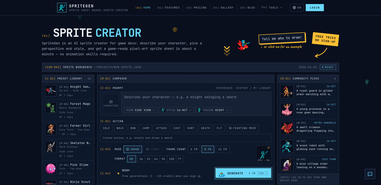 SpriteGen screenshot