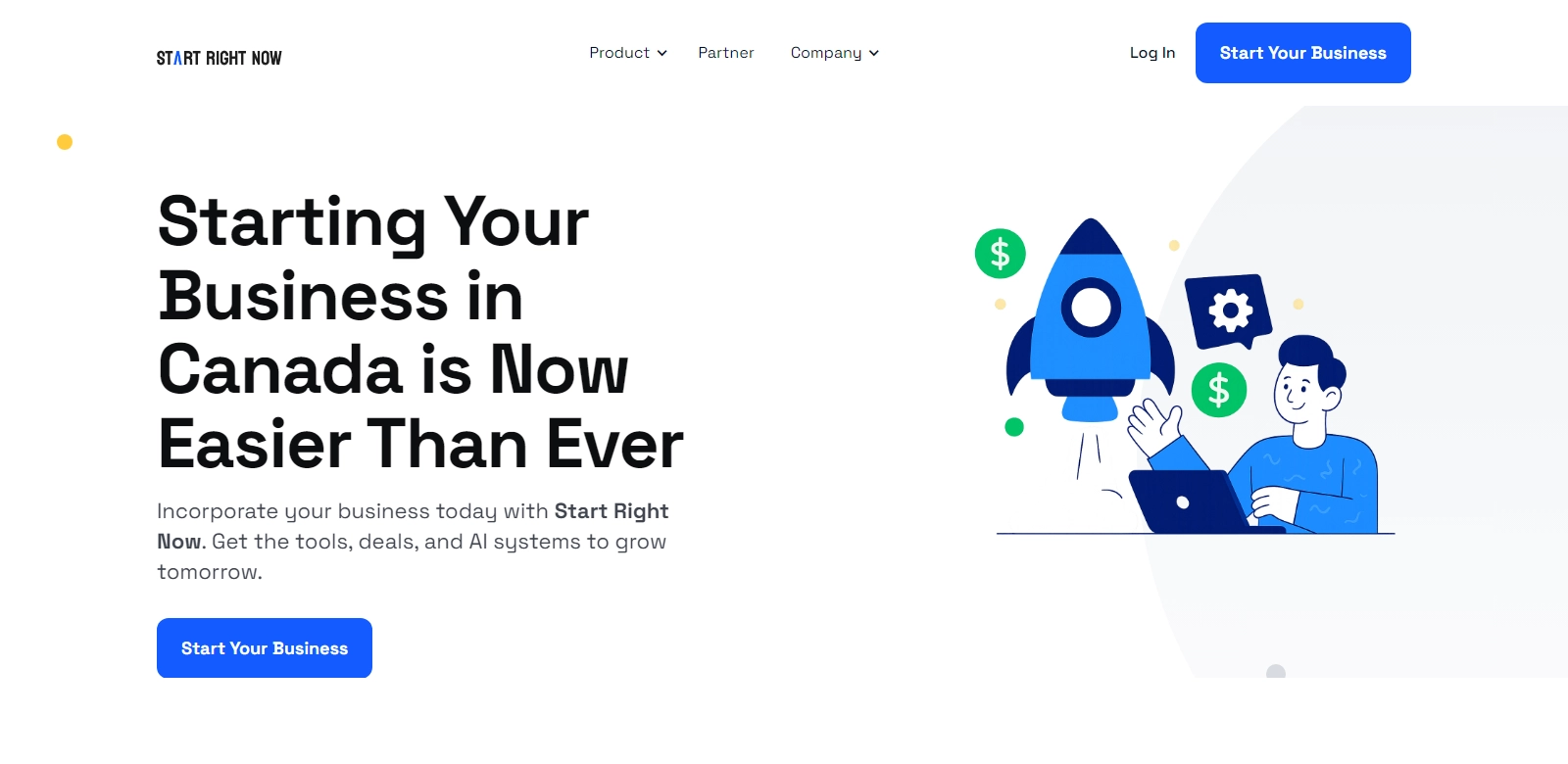 Start Right Now screenshot