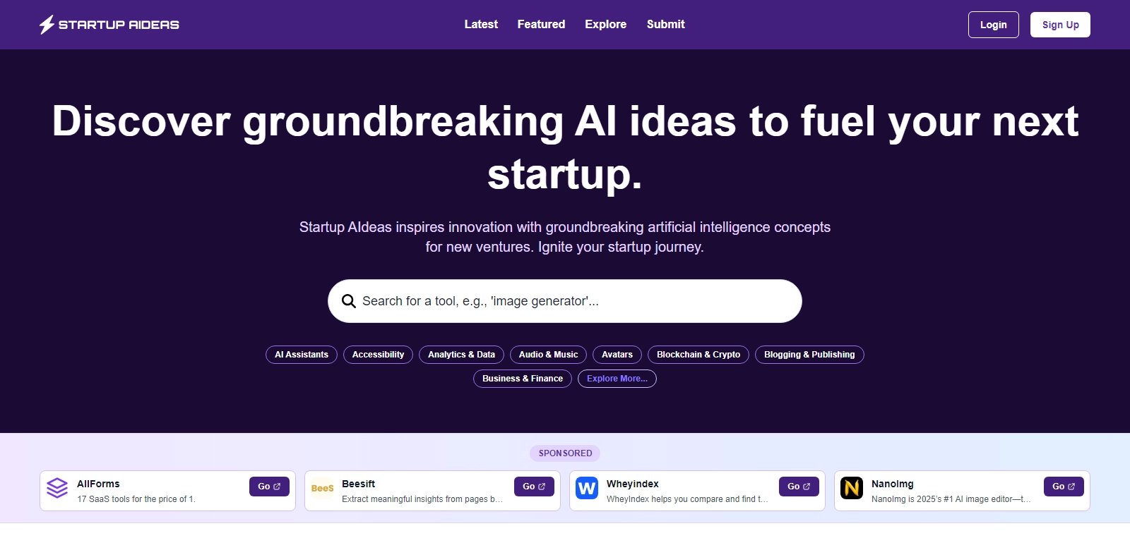 Startup AIdeas screenshort