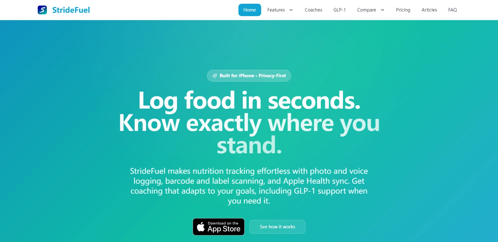 StrideFuel   screenshort