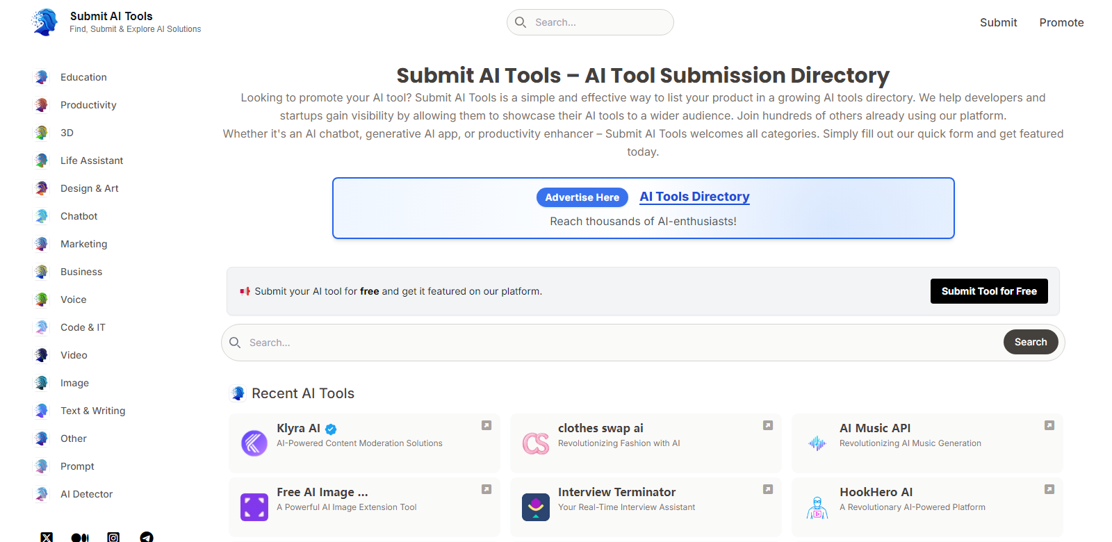Submit AI Tools screenshot