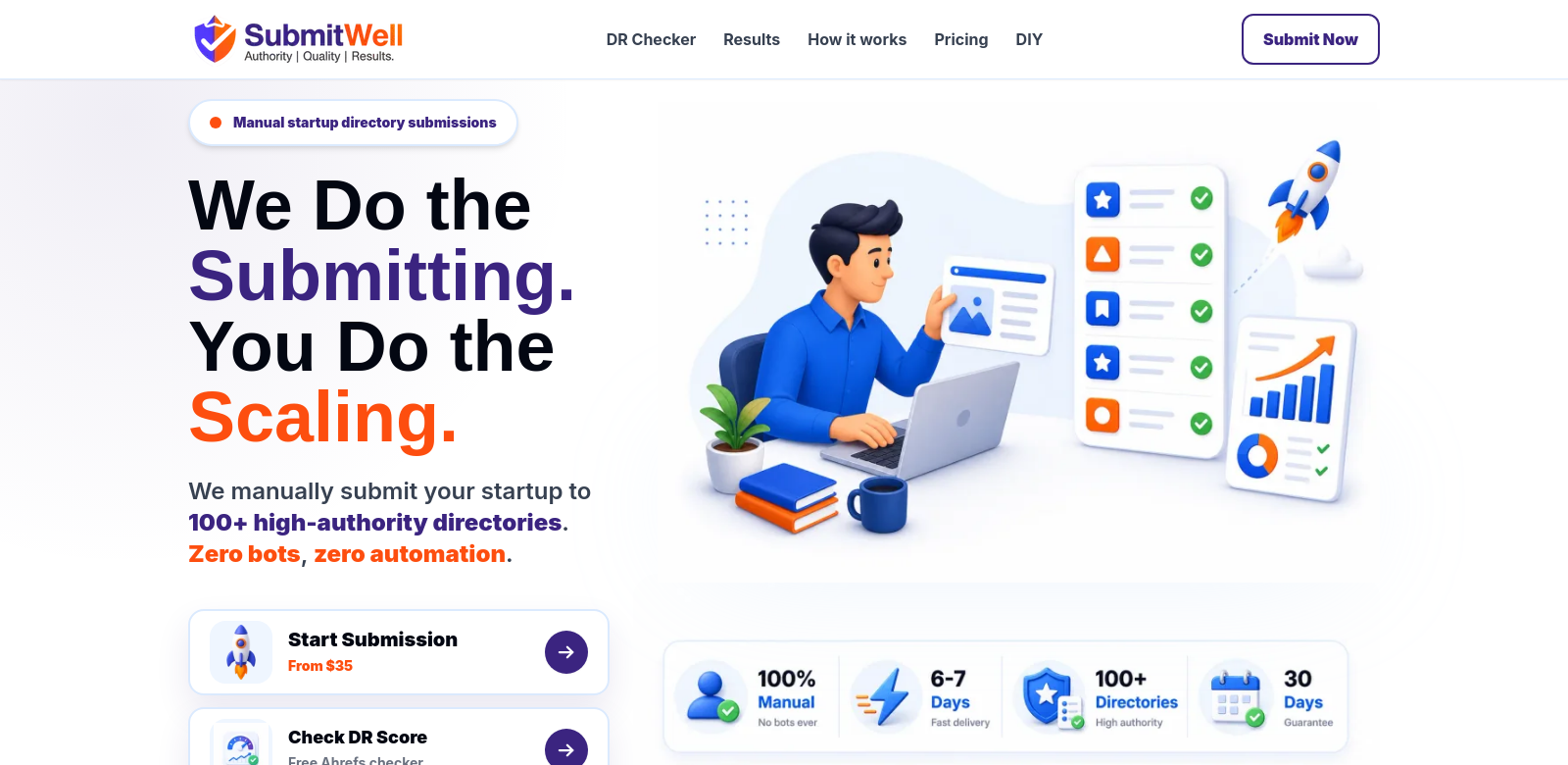 SubmitWell screenshot