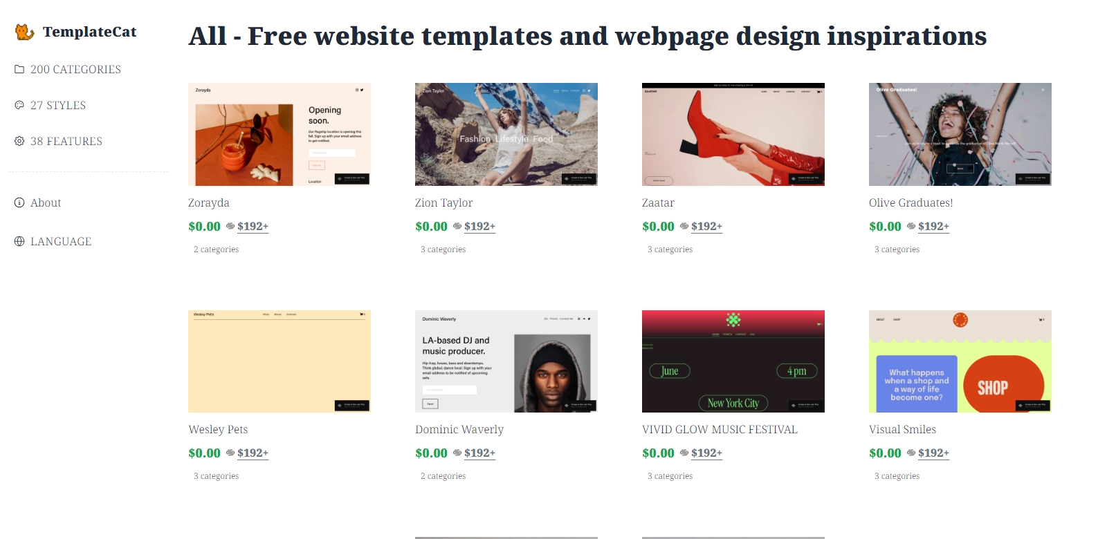 TemplateCat screenshot