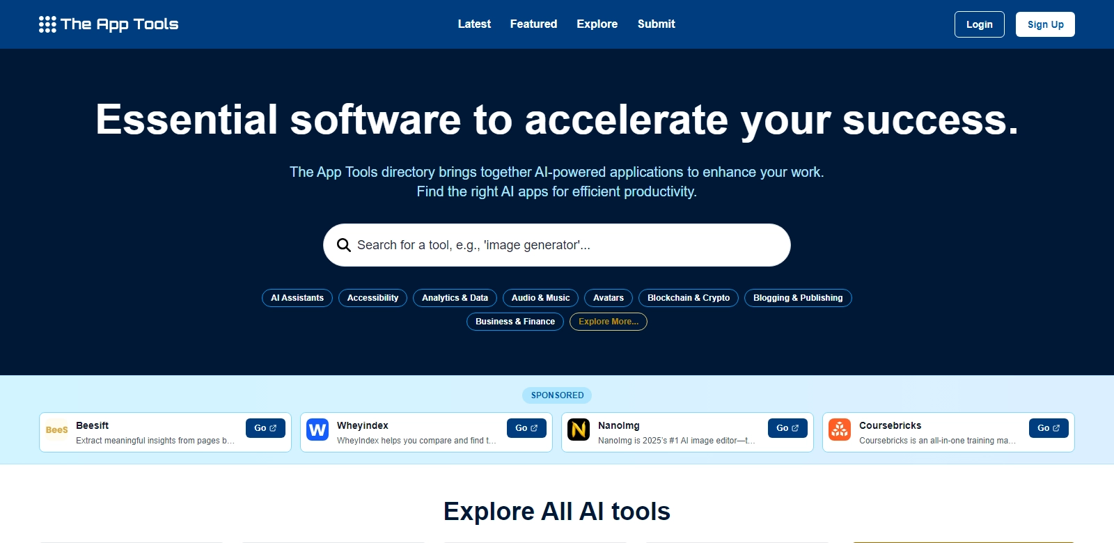 The App Tools screenshot