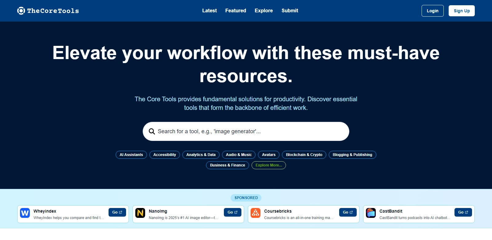 The Core Tools screenshot
