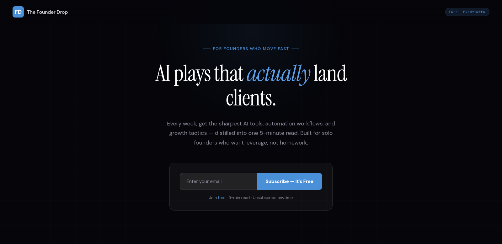The Founder Drop screenshot