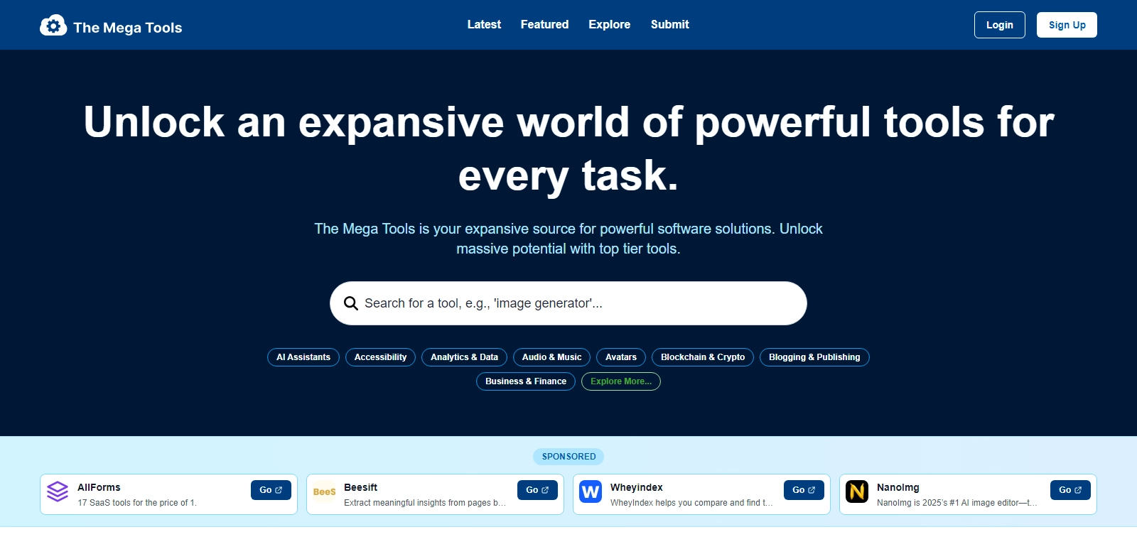 The Mega Tools screenshot