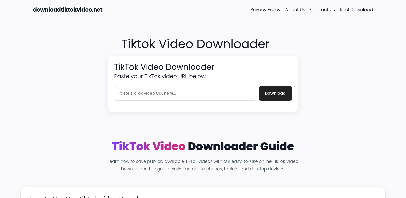 Tiktok Video Downloader screenshot
