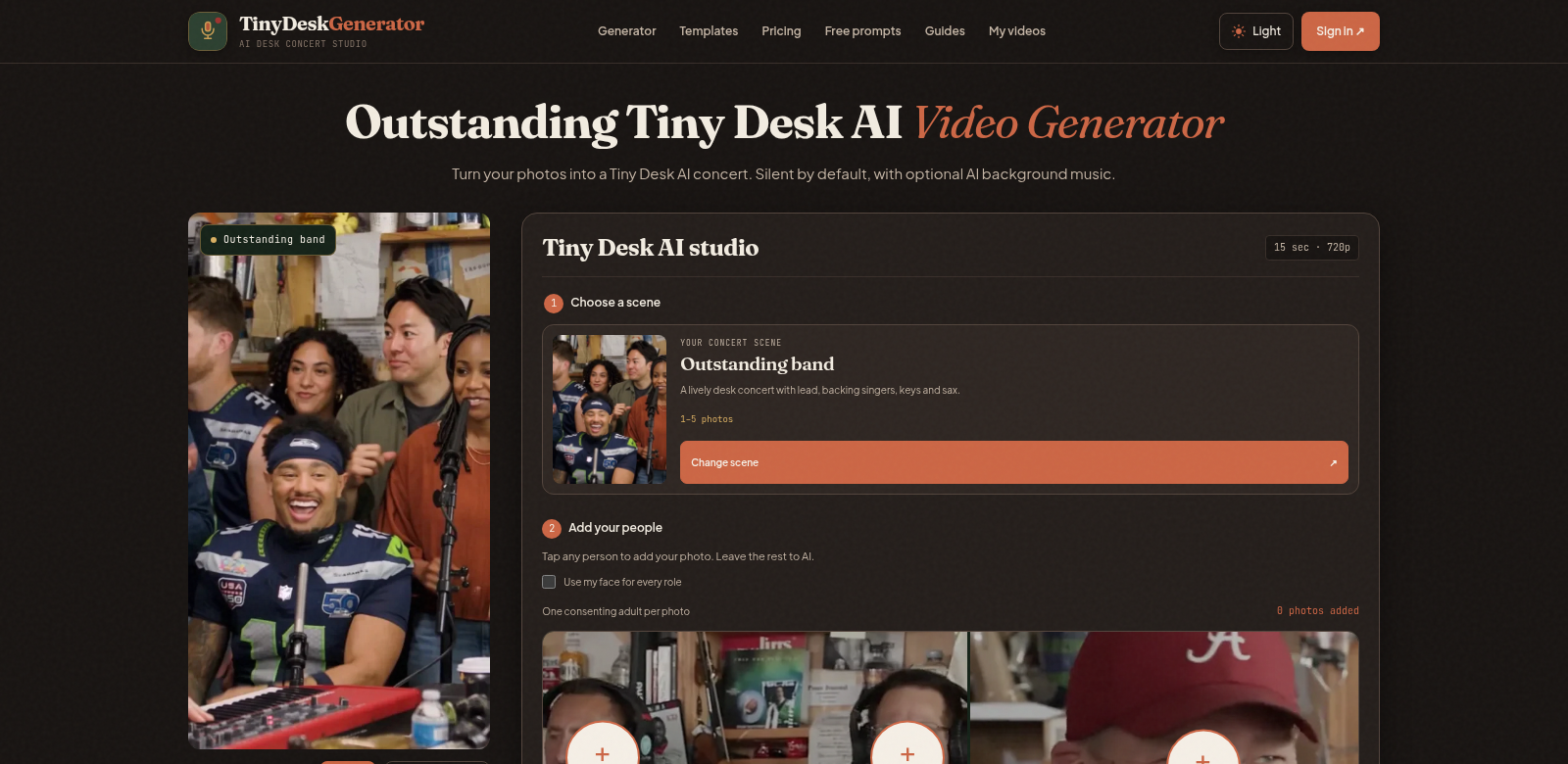 Tiny Desk Generator screenshot