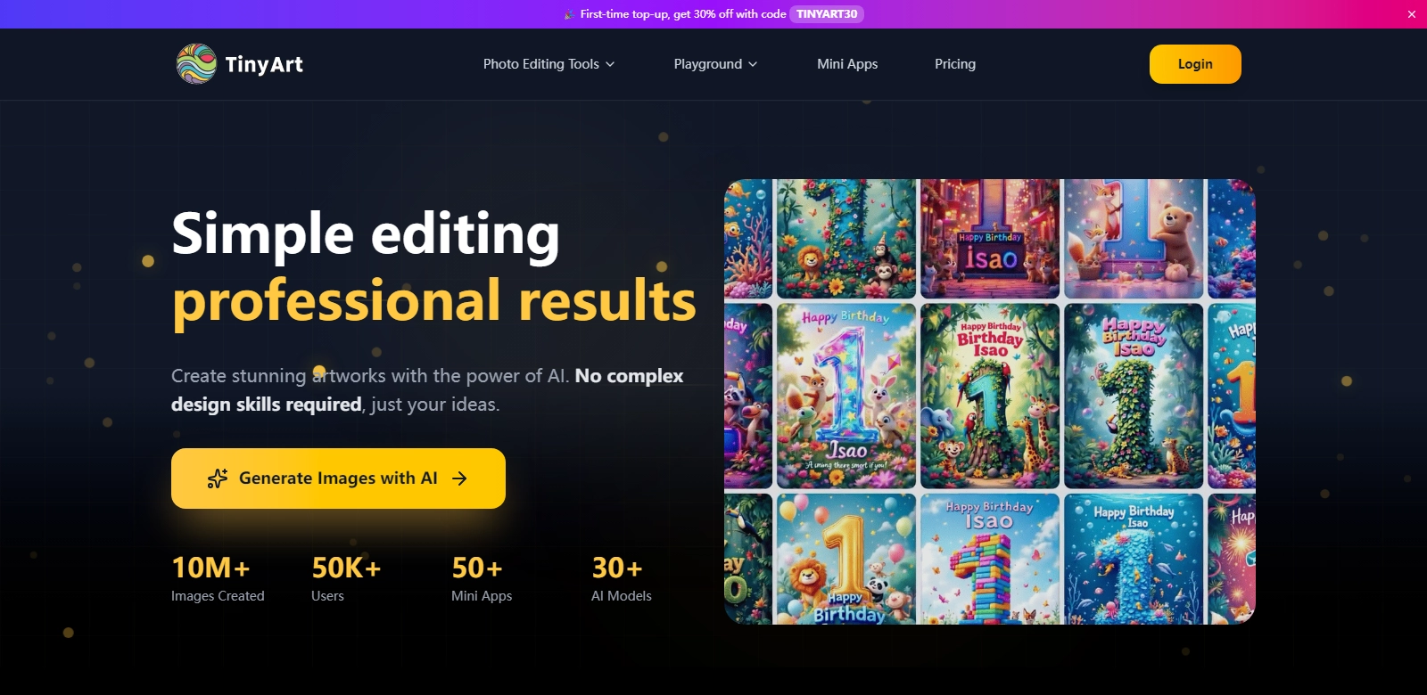 Tinyart.io screenshort