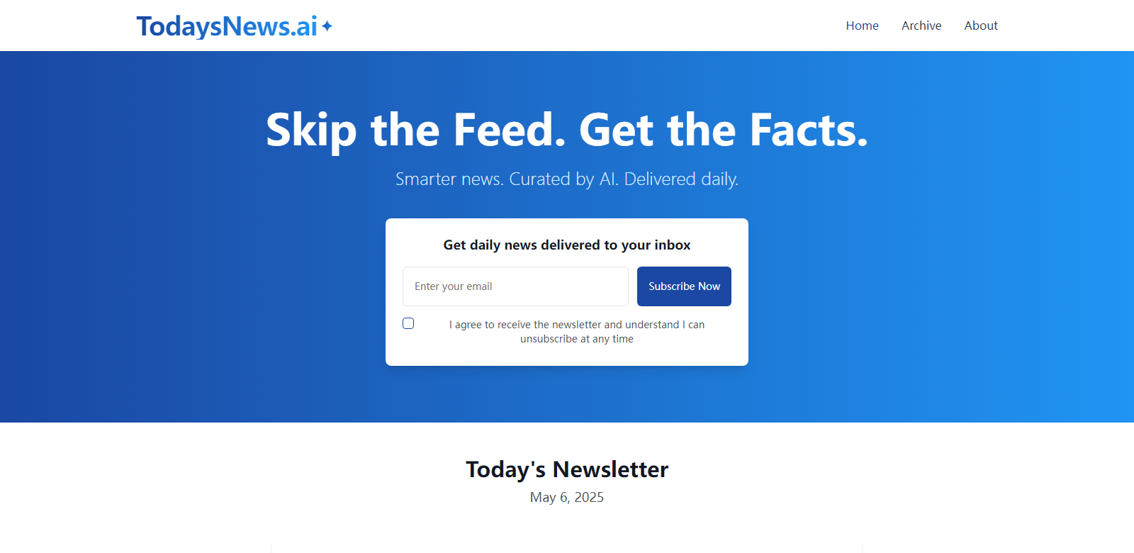 todaysnews.ai screenshot