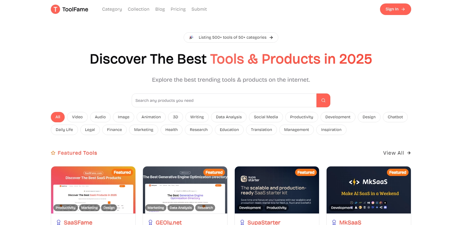 ToolFame screenshot