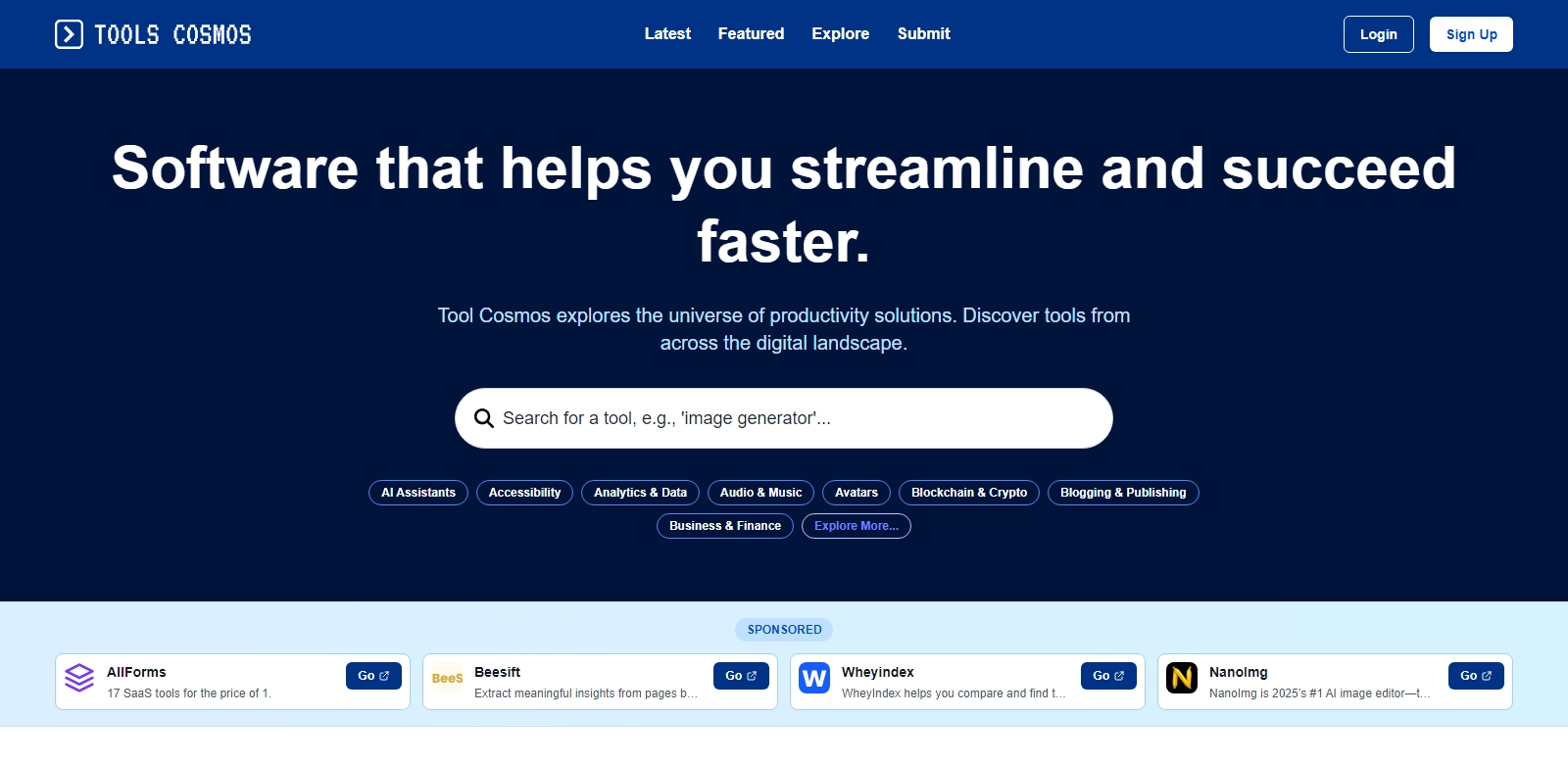 Tools Cosmos screenshot
