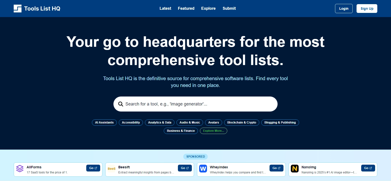 Tools List HQ screenshort