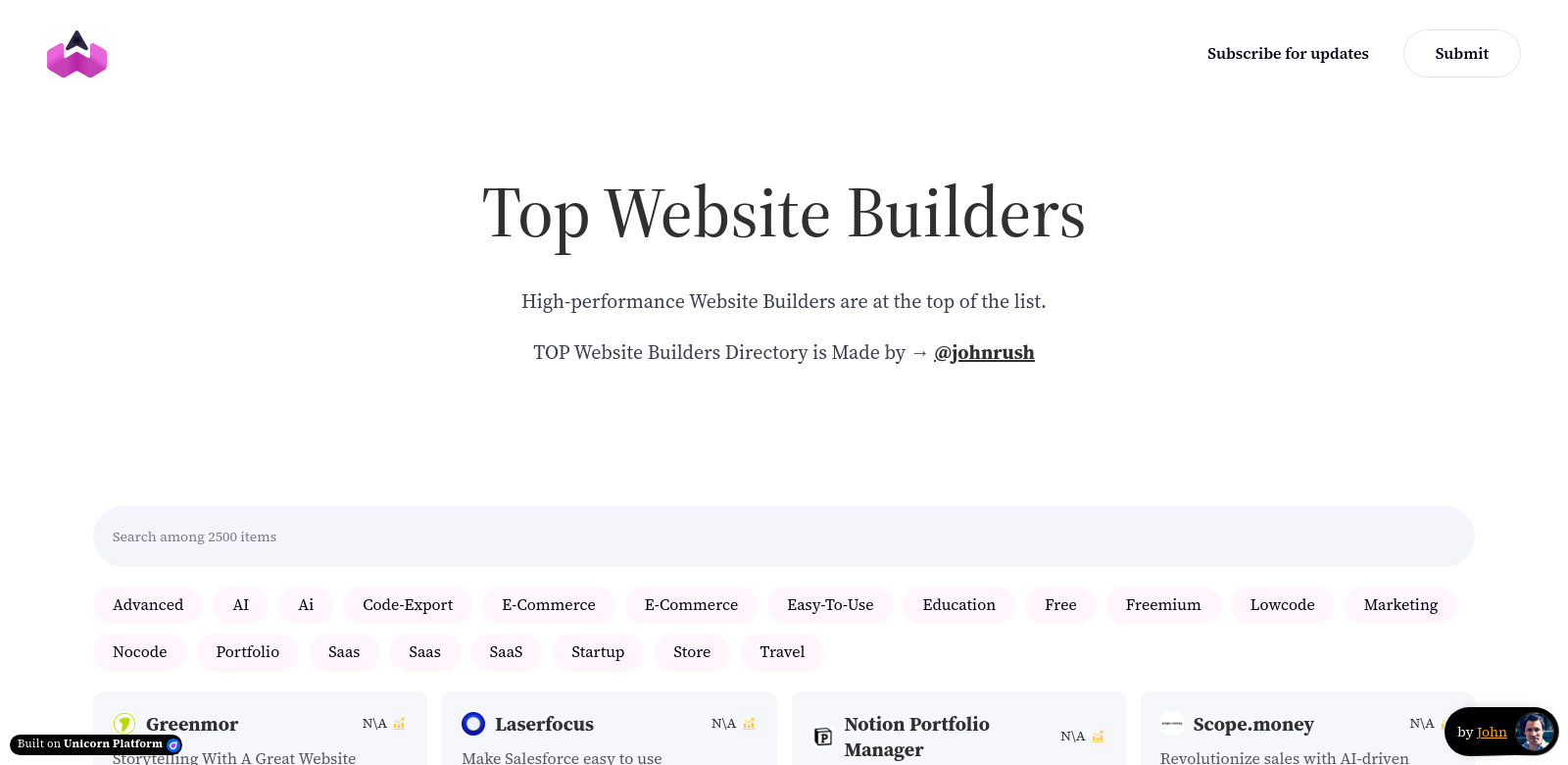 Top Website Builder screenshot