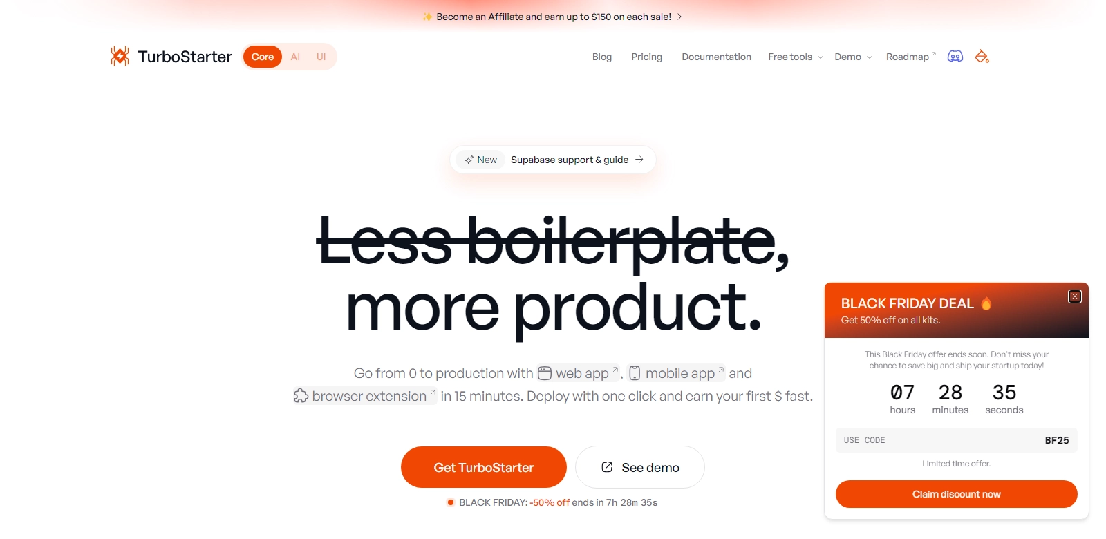 TurboStarter screenshot