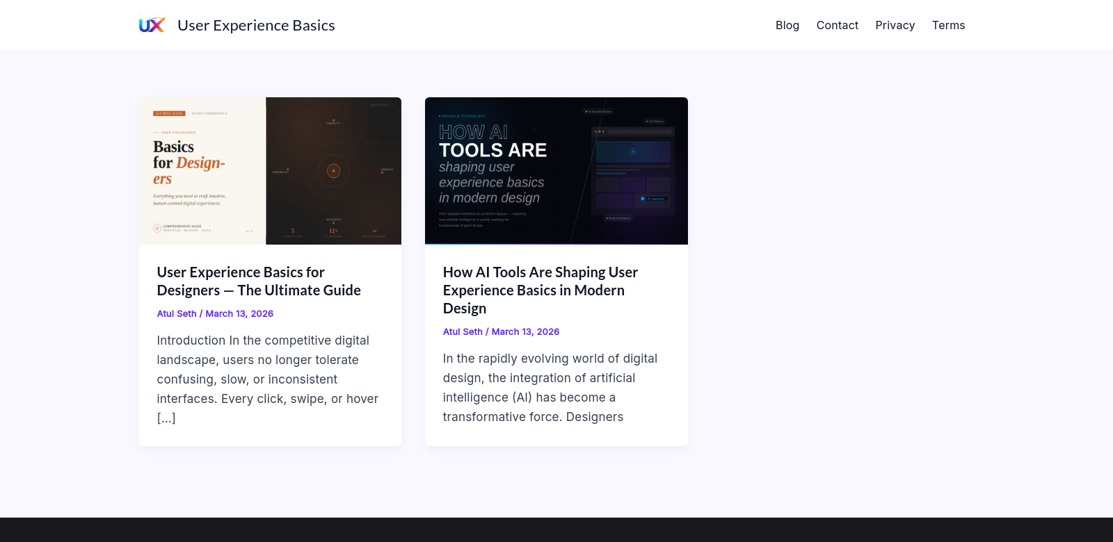 User Experience Basics screenshot