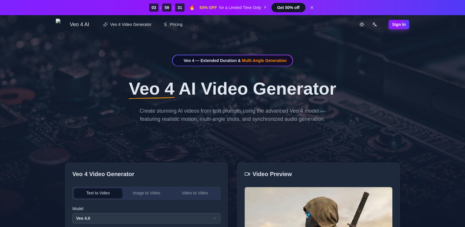 Veo 4 screenshot