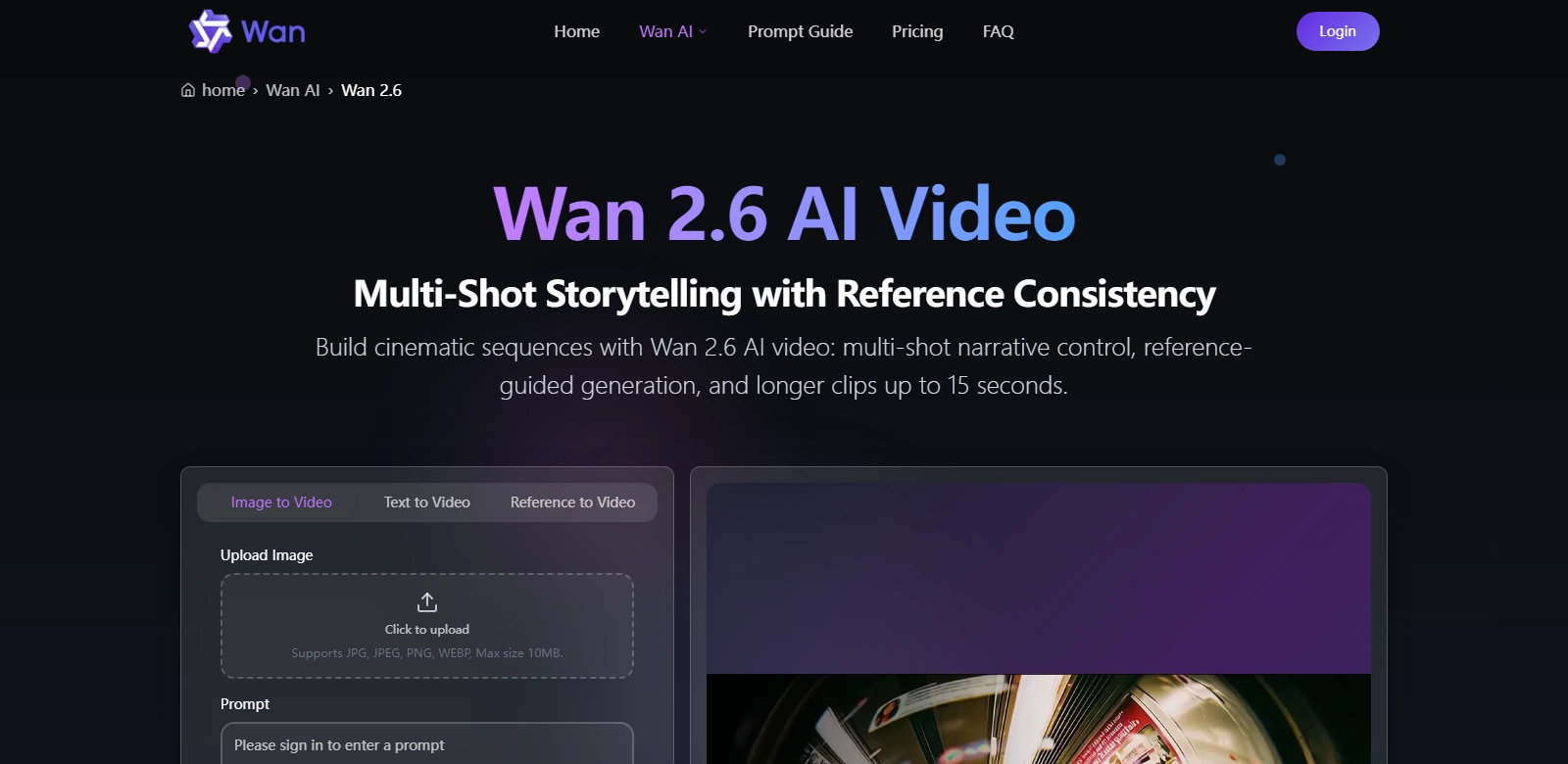 Wan 2.6 AI Video screenshort