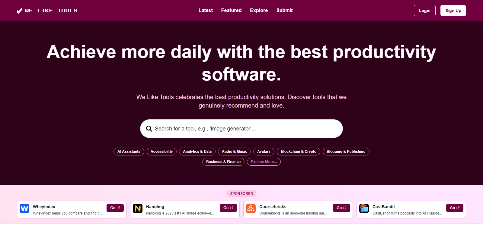 We Like Tools screenshot