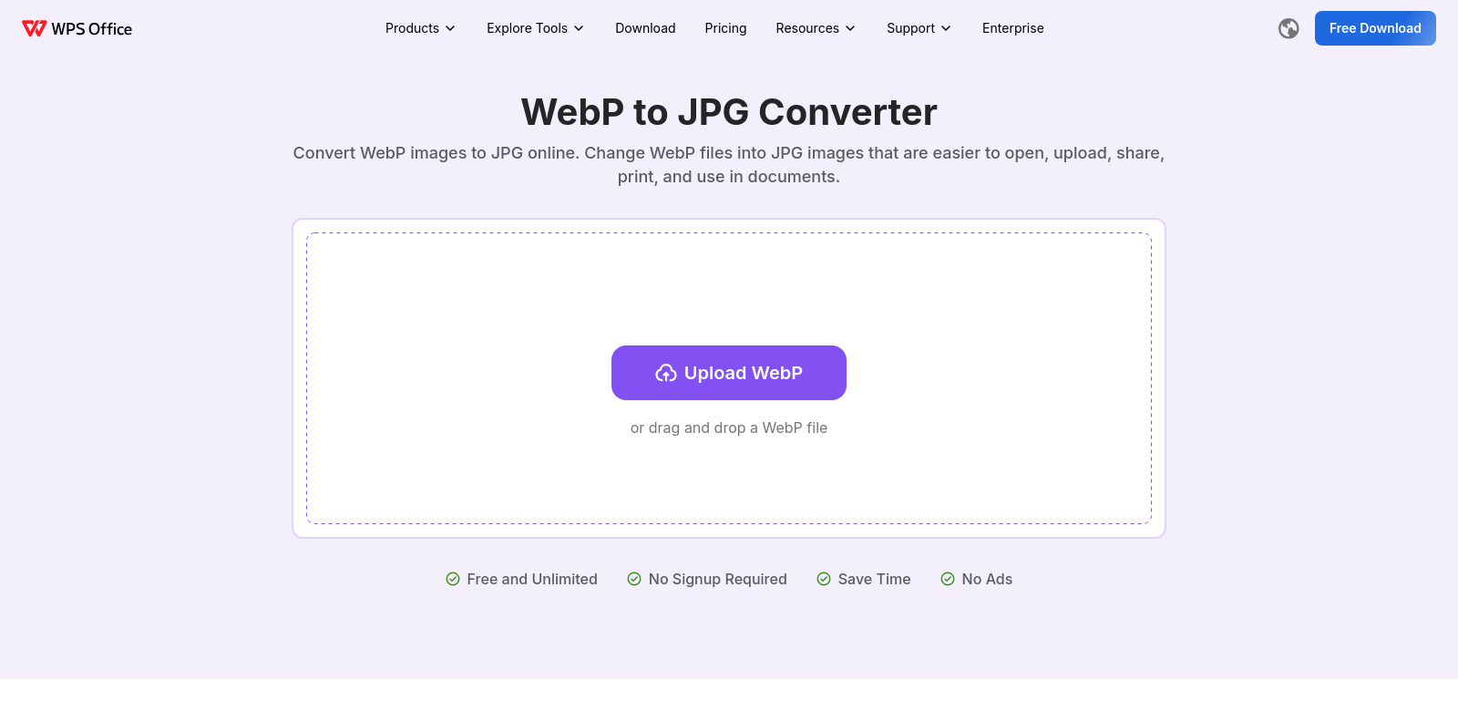 WebP To JPG screenshot